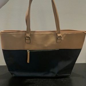 Brown & black computer bag